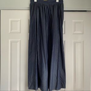 eSkakti chambray maxi skirt